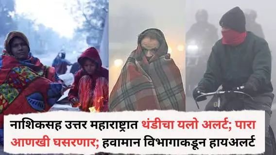 नाशिकसह उत्तर महाराष्ट्रात थंडीचा यलो अलर्ट; राज्यात पारा आणखी घसरणार; हवामान विभागाकडून हायअलर्ट, तुमच्या जिल्ह्यात काय परिस्थिती?